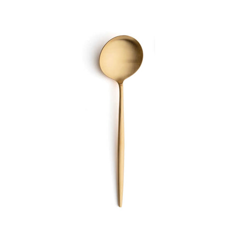 Moon Matte Gold Serving Spoon by Cutipol