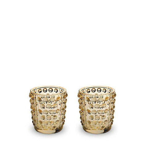 Mossi Votive Gold Luster Set Of 2 by Lalique