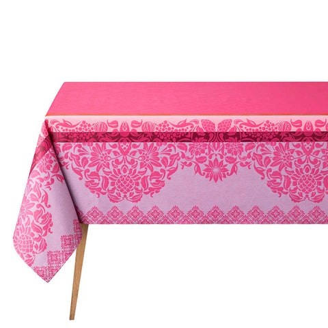 Mumbai Pink Coated Tablecloth by Le Jacquard Francais