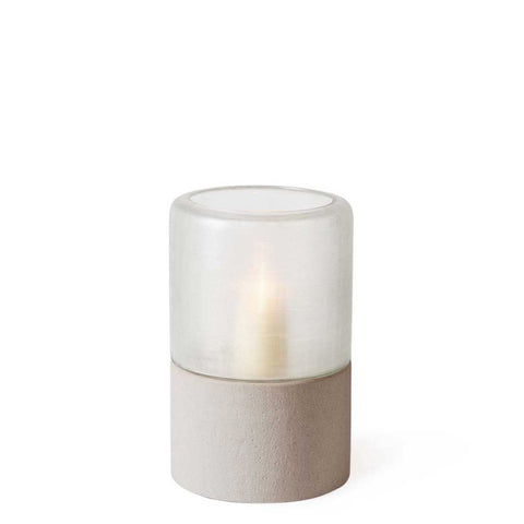 Mumbai Windlicht Medium Sandstone/Clear by Guaxs