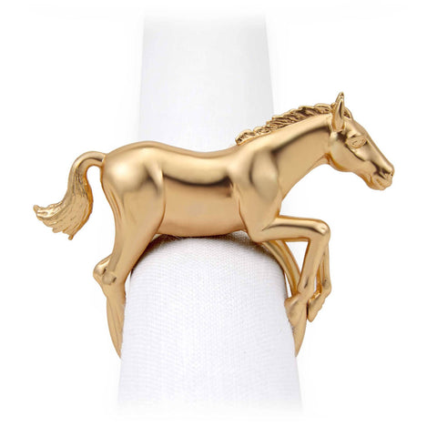 Napkin Jewels Horse Gold Set Of 4 by L'objet