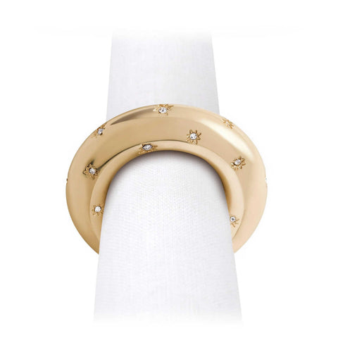 Napkin Jewels Stars Gold Napkin Rings - Set of 4 by L'Objet