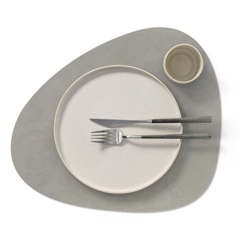 Nupo Table Mat Curve Large Light Grey by Lind DNA