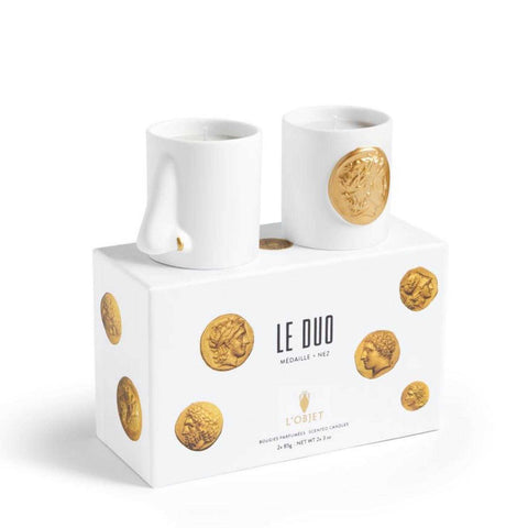 Odyssey Gift Sets Le Duo Gold: Medaille + Nez Candles - Small (Set of 2) by L'Objet