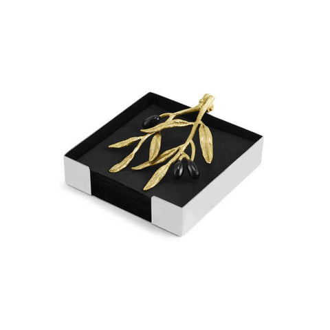 Olive Branch Cocktail Napkin Holder by Michael Aram