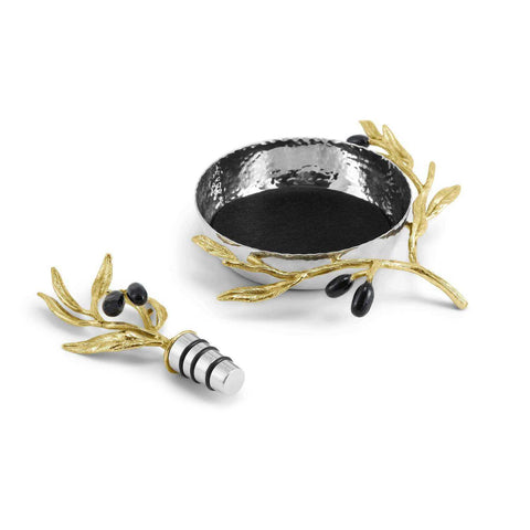 Olive Branch Wine Coaster & Stopper by Michael Aram