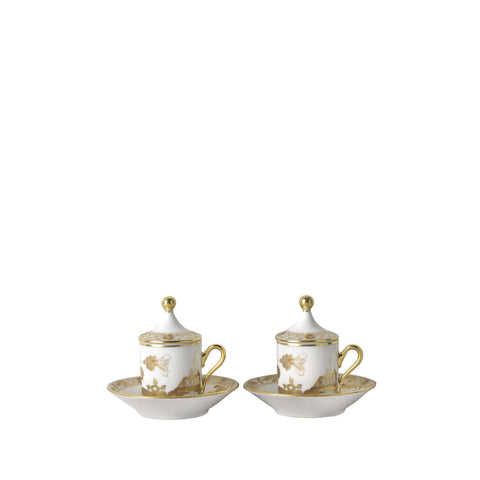 Oriente Italiano Aurum Coffee Set for Two by Ginori