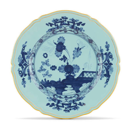 Oriente Italiano Iris Gold Charger plate by Ginori