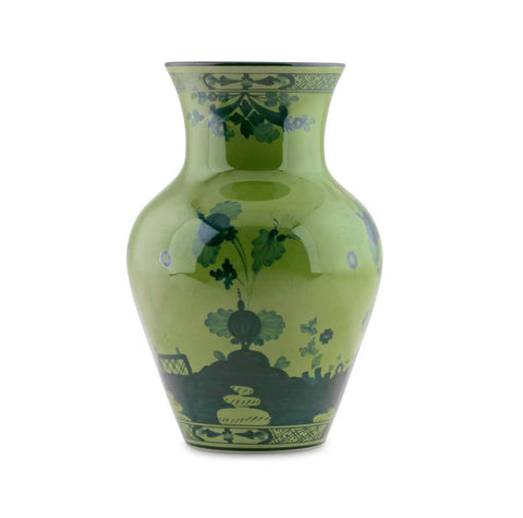 Oriente Italiano Malachite Ming Vase 25cm by Ginori