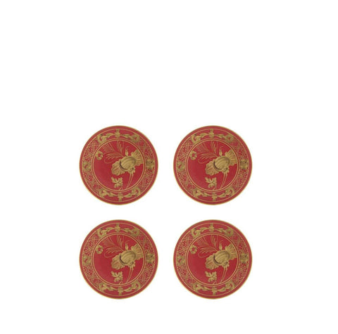 Oriente Italiano Rubrum Set Of 4 Coasters  by Ginori