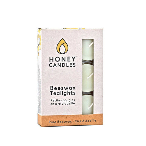 Packaged Rectangle Tealight 6 Pack Pearl by Honey Candles