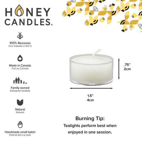 Packaged Rectangle Tealight 6 Pack Pearl by Honey Candles