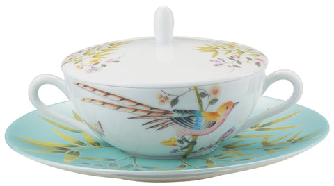 Paradis Turquoise Cream Soup Saucer by Raynaud