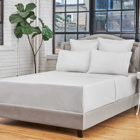 Percale Pebble Queen Duvet Cover by Cuddledown