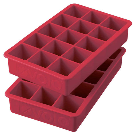 Perfect Cube Ice Tray Set Of 2, Cayenne by Tovolo
