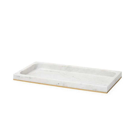 Pietra White/Gold - Marble Storage Tray  by Sferra