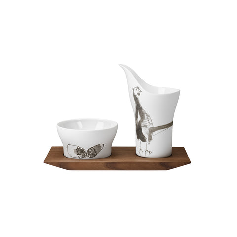 Piqueur Set Of 2 Breakfast-/Antipasti Dishes On Tray Pheasant, Acorns by Hering Berlin