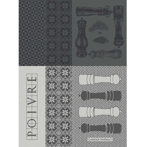 Poivrieres - Noir Kitchen Towel by Garnier Thiebaut