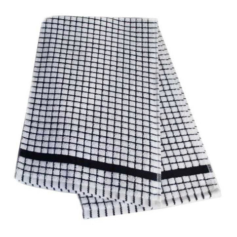 Poli Dri Tea Towel Black by Samuel Lamont