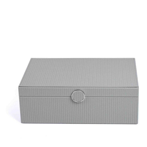 Prestige Medium Jewellery Box  - Firenze Light Grey by Pinetti