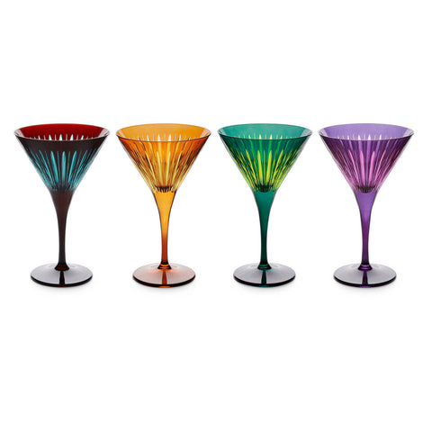 Prism Glassware Assorted (Set of 4) Martini Glasses by L'Objet