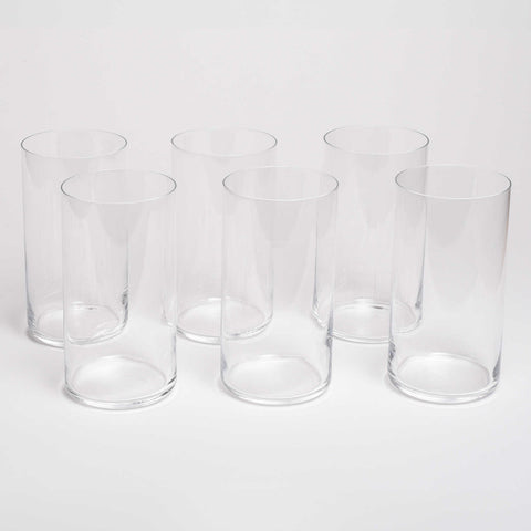 Profile Cylindrical Highball Set of 6 by Toyo-Sasaki Glass