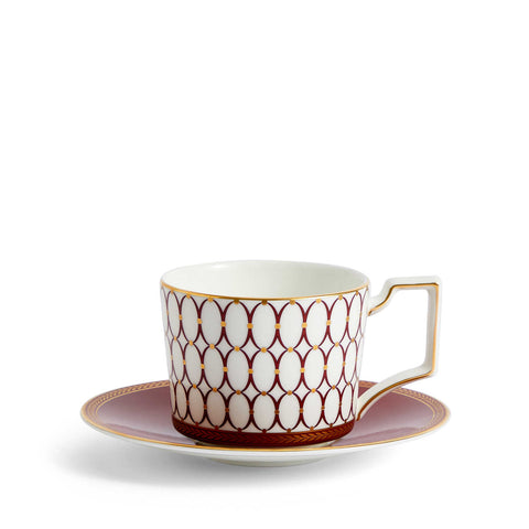 Renaissance Red Teacup And Saucer by Wedgwood