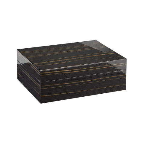 Roma Ebony Cigar Box - 40/50 Cigars by Morici