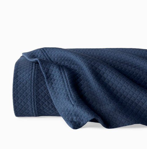 Rombo Navy King Coverlet by Sferra