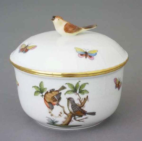 Rothschild Bird Sugar Basin Sm, Bird Knob by Herend