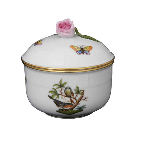 Rothschild Bird Sugar Basin Sm, Rose Knob by Herend