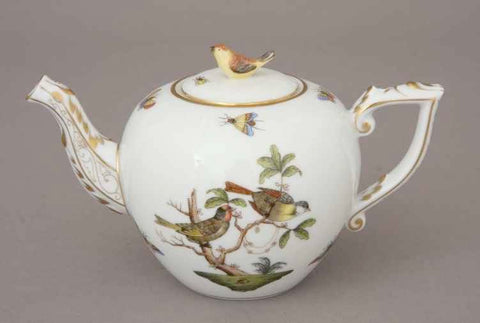 Rothschild Bird Teapot 0.8l, Bird Knob by Herend
