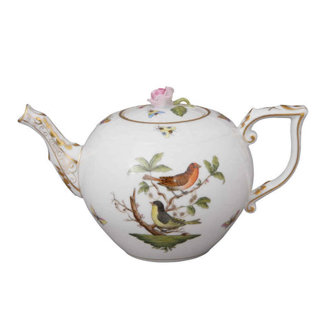 Rothschild Bird Teapot 0.8l, Rose Knob by Herend