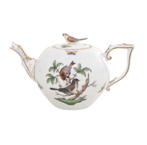 Rothschild Bird Teapot 1.25l, Bird Knob by Herend