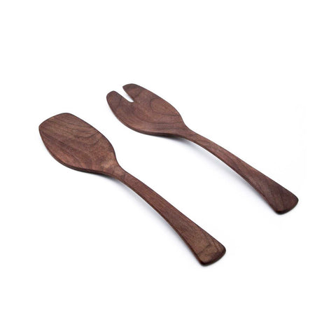 Salad Servers Black Walnut 15in by Andrew Pearce