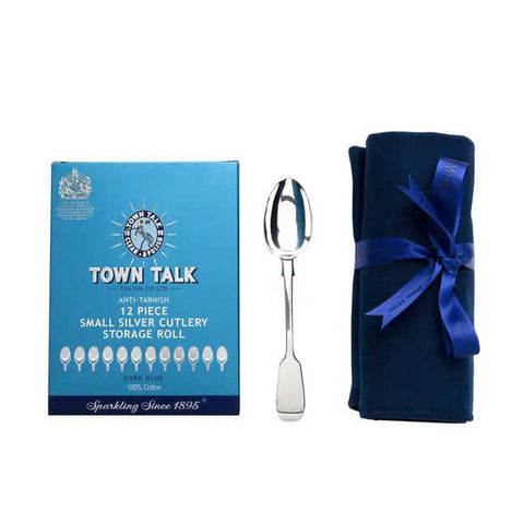 Silver Storage Silver 12-Pce cutlery Roll Teaspoon 14cm by Town Talk