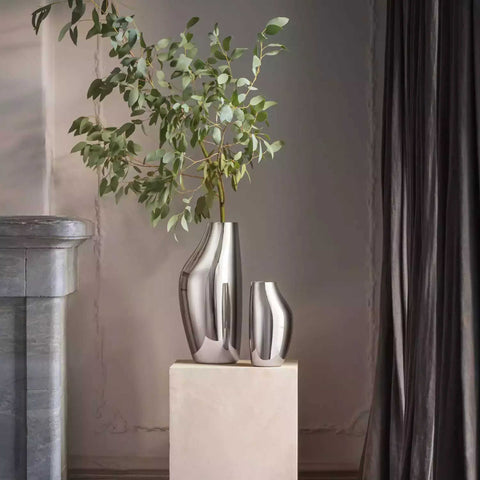 Sky Floor Vase, Stainless Steel, Mirror by Georg Jensen