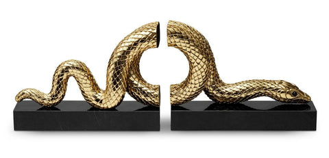 Snake Gold Bookend Set by L'Objet