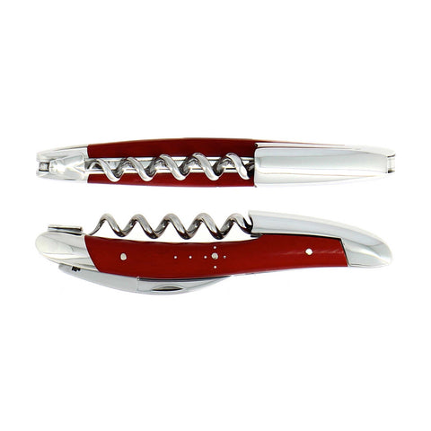 Sommeliers Corkscrews Compressed Fabric Red Shiny Finish by Forge Laguiole