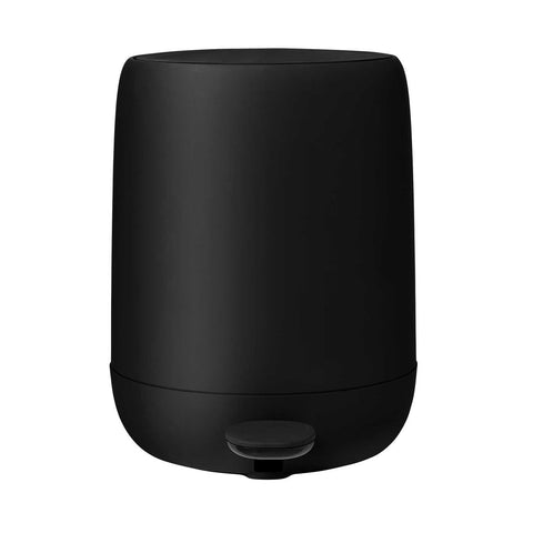 Sono Black Pedal Bin Wastepaper Basket 1.32 Gallon by Blomus