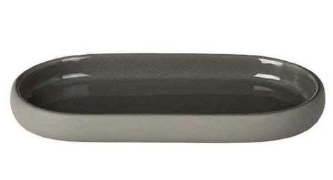 Sono Taupe (Satellite) Oval Tray by Blomus