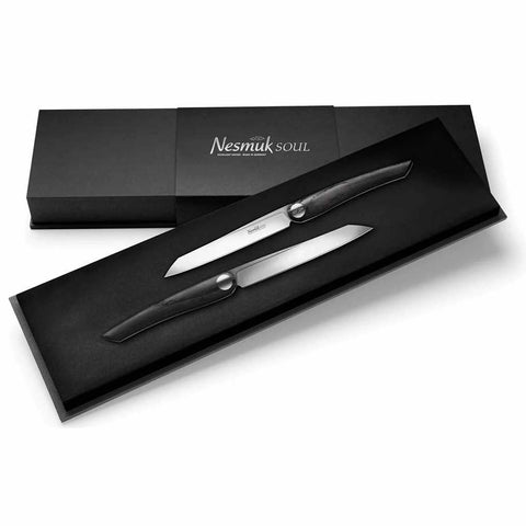 Soul Steak Knives Bog Oak Set/2 by Nesmuk