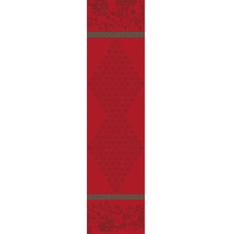 Sous Les Etoiles - Red Runner 20" X 59" by Le Jacquard Francais