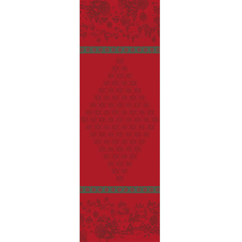 Sous Les Etoiles - Red Runner 20" X 79" by Le Jacquard Francais