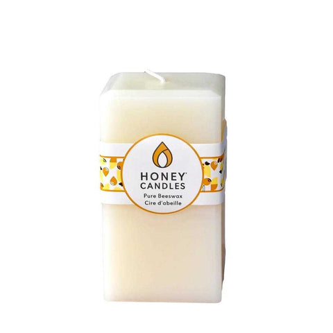 Square Pillar 5" Pearl by Honey Candles