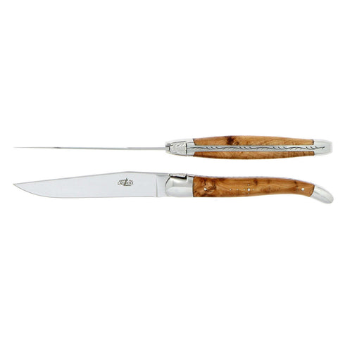 Steak Knives Juniper Stainless Box of 2 by Forge Laguiole