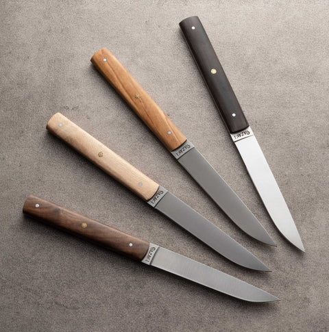 Steak Knives Mixed Wood Set/4 by Hazaki