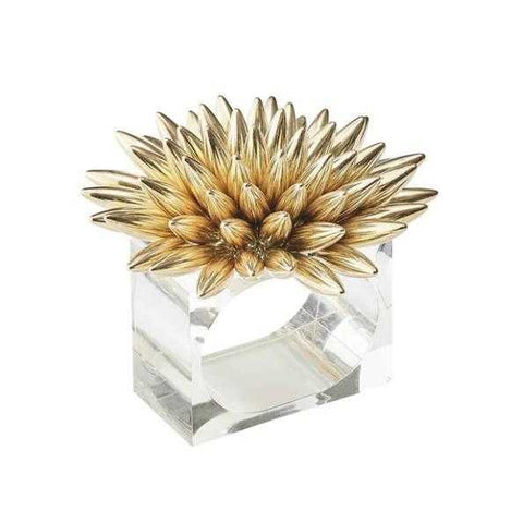 Stellar Napkin Ring: Gold Set Of 4 by Kim Seybert