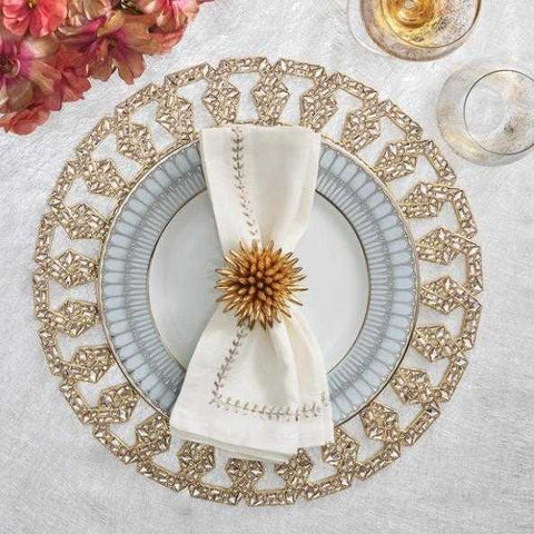 Stellar Napkin Ring: Gold Set Of 4 by Kim Seybert