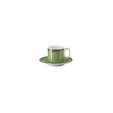 Swarovski Signum  Ad Cup & Saucer Fern Green by Rosenthal